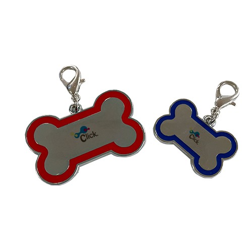 Chaveiro-de-Identificacao Pets---Grande-4.5-x-3-Frente-colorida-(4x0)-Chaveiro-Osso-Vermelho-fto-45x3-cm